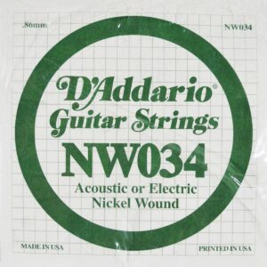Cuerda D’Addario NW034 repuesto guitarra