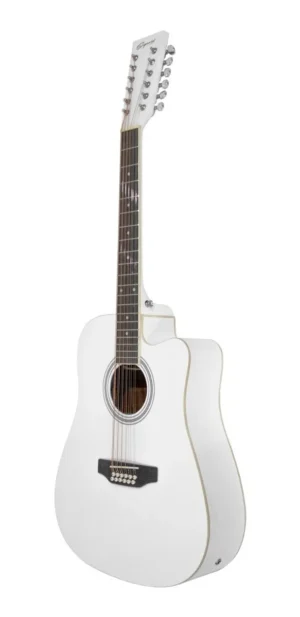 Guitarra Docerola Electroacústica Segovia SGC12WH Blanca 12 Cuerdas
