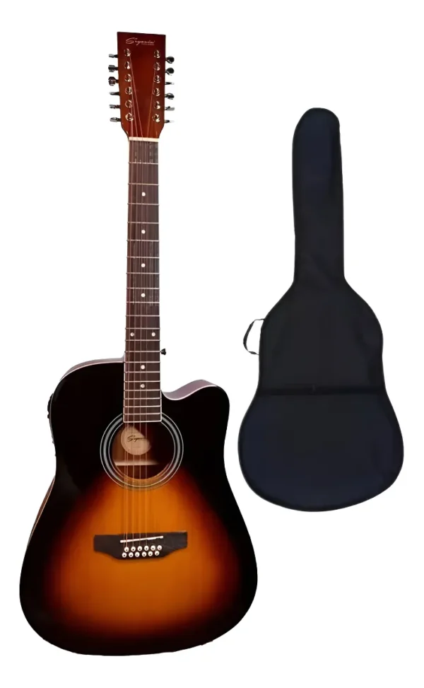Guitarra Docerola Segovia SGC12SB Sombreada Electroacústica 12 Cuerdas