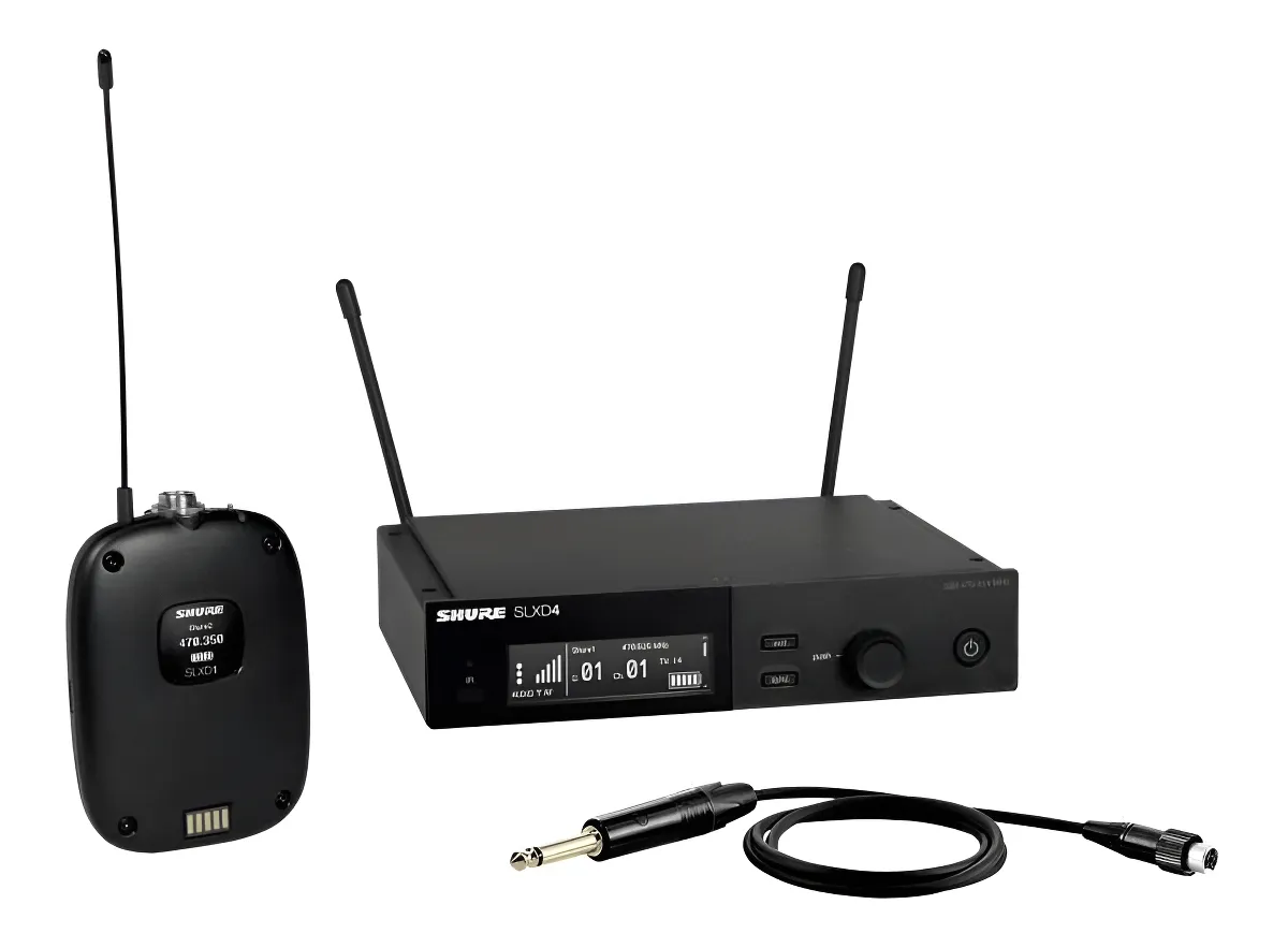 Sistema Inalámbrico para Guitarra y Bajo Shure SLXD14 con Cable WA305 y Receptor Digital