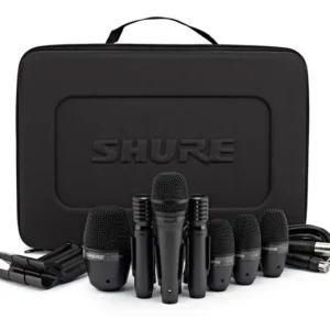Paquete de 7 Micrófonos Shure PGADRUMKIT7 para Batería con Cables y Soportes