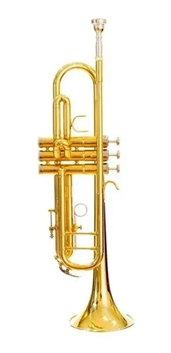 Trompeta Sib Silvertone 400L Laqueado Dorado Doble Poste SLTP015