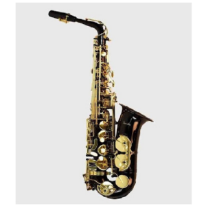 Saxofón Alto Silvertone Eb Negro Llaves Doradas SLSX020 Profesional