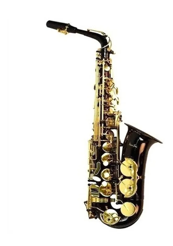 Saxofón Alto Silvertone Eb Negro Llaves Doradas SLSX020 Profesional
