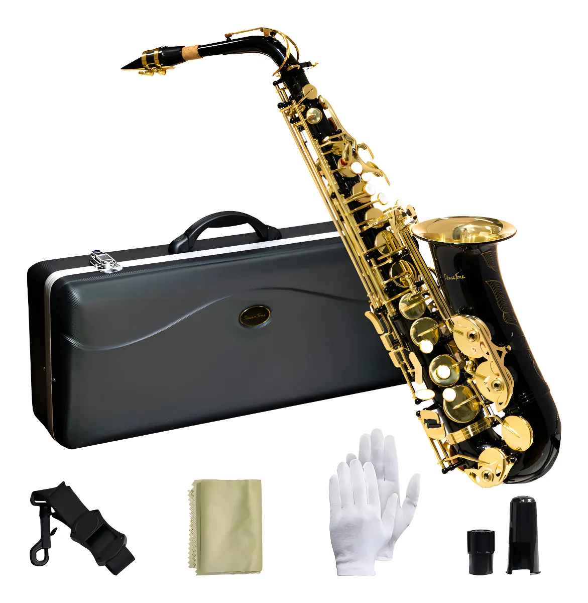 Saxofón Alto Silvertone Eb Negro Llaves Doradas SLSX020 Profesional - Image 2