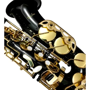 Saxofón Alto Silvertone Eb Negro Llaves Doradas SLSX020 Profesional