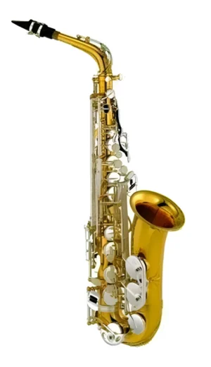 Saxofón Alto Silvertone SLSX011 Eb Combinado Lacado/Niquelado con Estuche