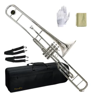Trombón de Émbolos Silvertone SLTB002 en Do Niquelado con Estuche