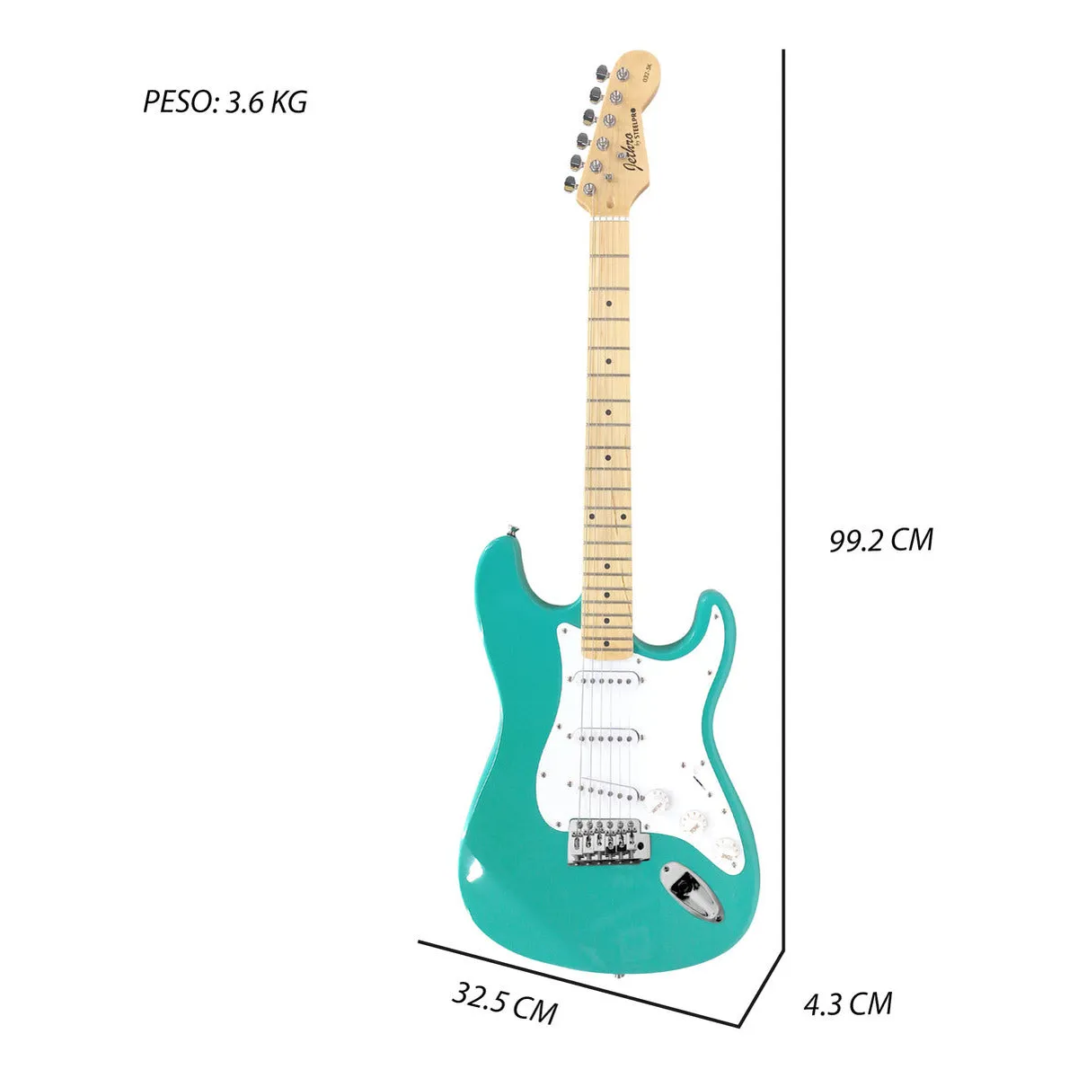 Paquete Guitarra Eléctrica Steelpro TC Series 032 Verde Sherwood 032-SK - Image 4