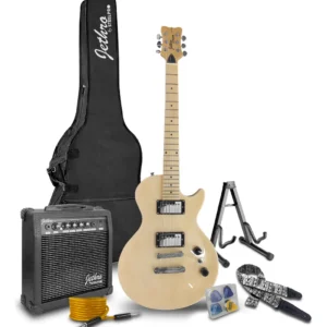 Paquete Guitarra Natural Flamed Steelpro TC 035-SK