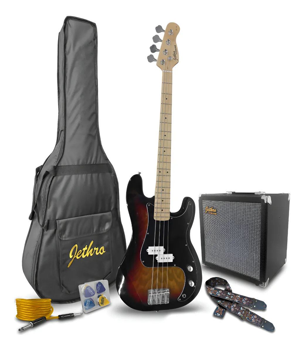 Paquete de Bajo Eléctrico de 4 Cuerdas Steelpro 3 Tonos 501-SK Sunburst