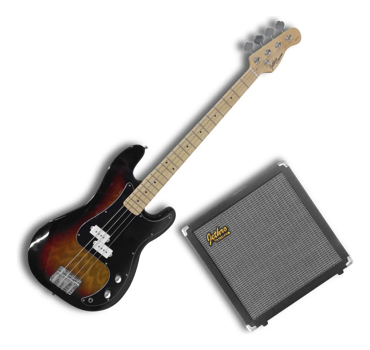 Paquete de Bajo Eléctrico de 4 Cuerdas Steelpro 3 Tonos 501-SK Sunburst - Image 5