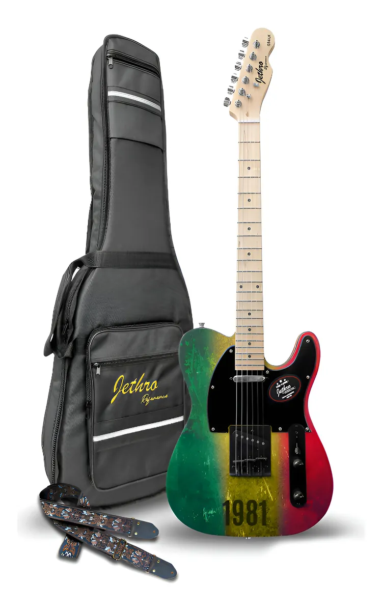 Guitarra SteelPro Bob Marley Reggea con Funda y Tahalí 074-SK