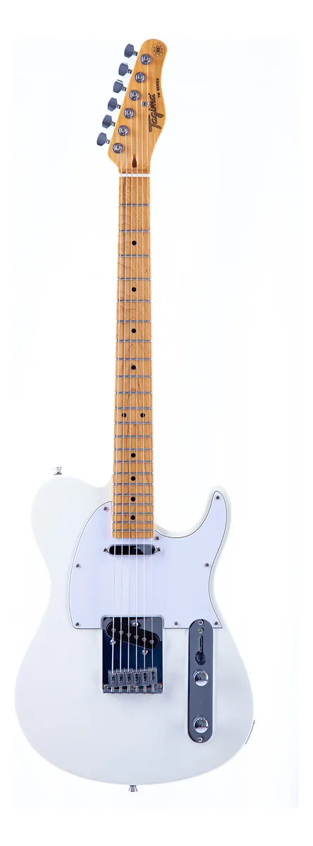 Guitarra Eléctrica Serie TW Tagima, Color Blanca Mica Blanca, Cuerpo Madera Basswood, Cabeza y Brazo Maple, 22 Trastes TW-55-OWH-LF-WH