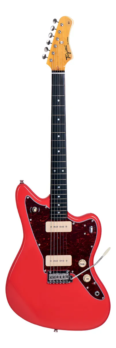 Guitarra Eléctrica Serie TW Tagima, Color Rojo Mica Vino, Cuerpo Álamo Americano, Cabeza y Brazo de Maple, Diapasón Madera Técnica 22 Trastes TW-61-FR-DF-TT