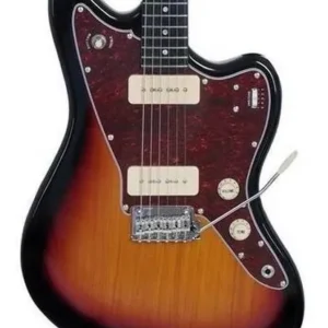 Guitarra Eléctrica Tagima Color Sombreado Mica Vino, Cuerpo Álamo Americano, Diapasón Oscuro, Madera Técnica TW-61-SB-DF-TT