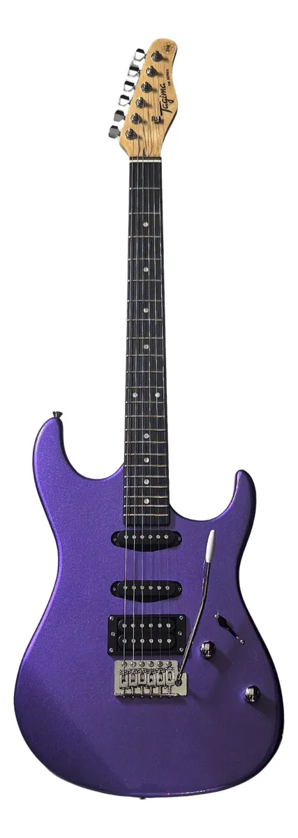 Guitarra Eléctrica Tagima Cuerpo de Tilo, Brazo de Arce, Diapasón de Madera Técnica, con 2 Pastillas Single Coil y 1 Humbucker, Selector de 5 Pasos, Color Morado Metálico TG-510-MPP-DF