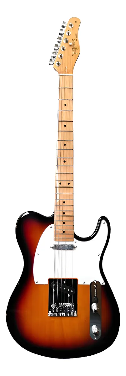Guitarra Eléctrica Serie TW Tagima, Color Sombreado Mica Blanca, Cuerpo Madera Basswood, Cabeza y Brazo Maple, 22 Trastes TW-55-SB-LF-WH