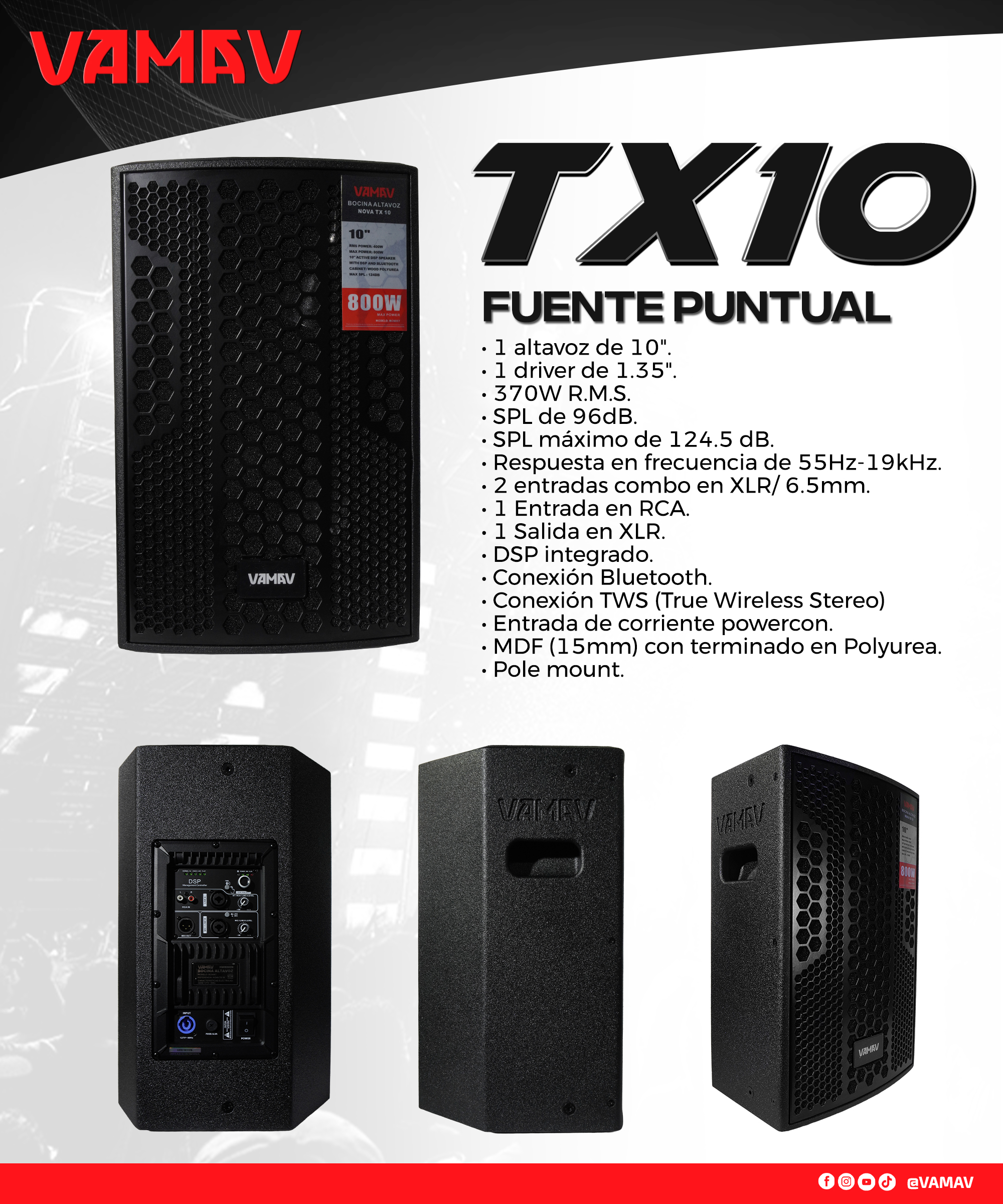Ficha técnica VAMAV TX10