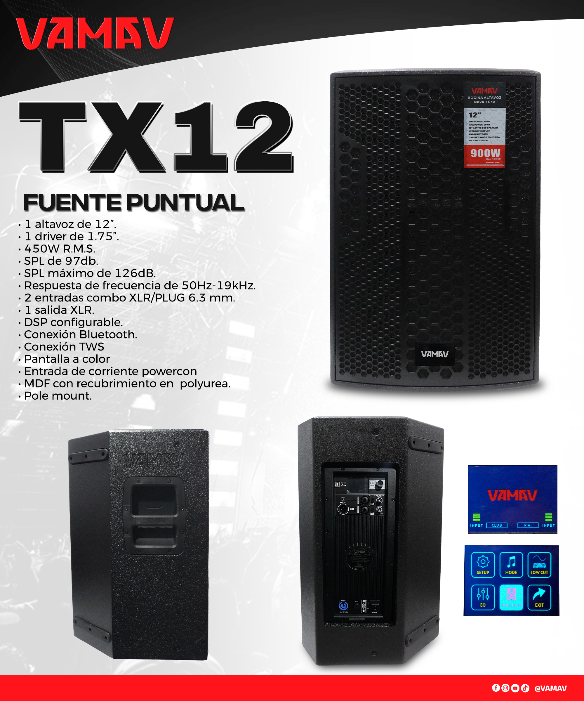 Ficha técnica VAMAV TX12