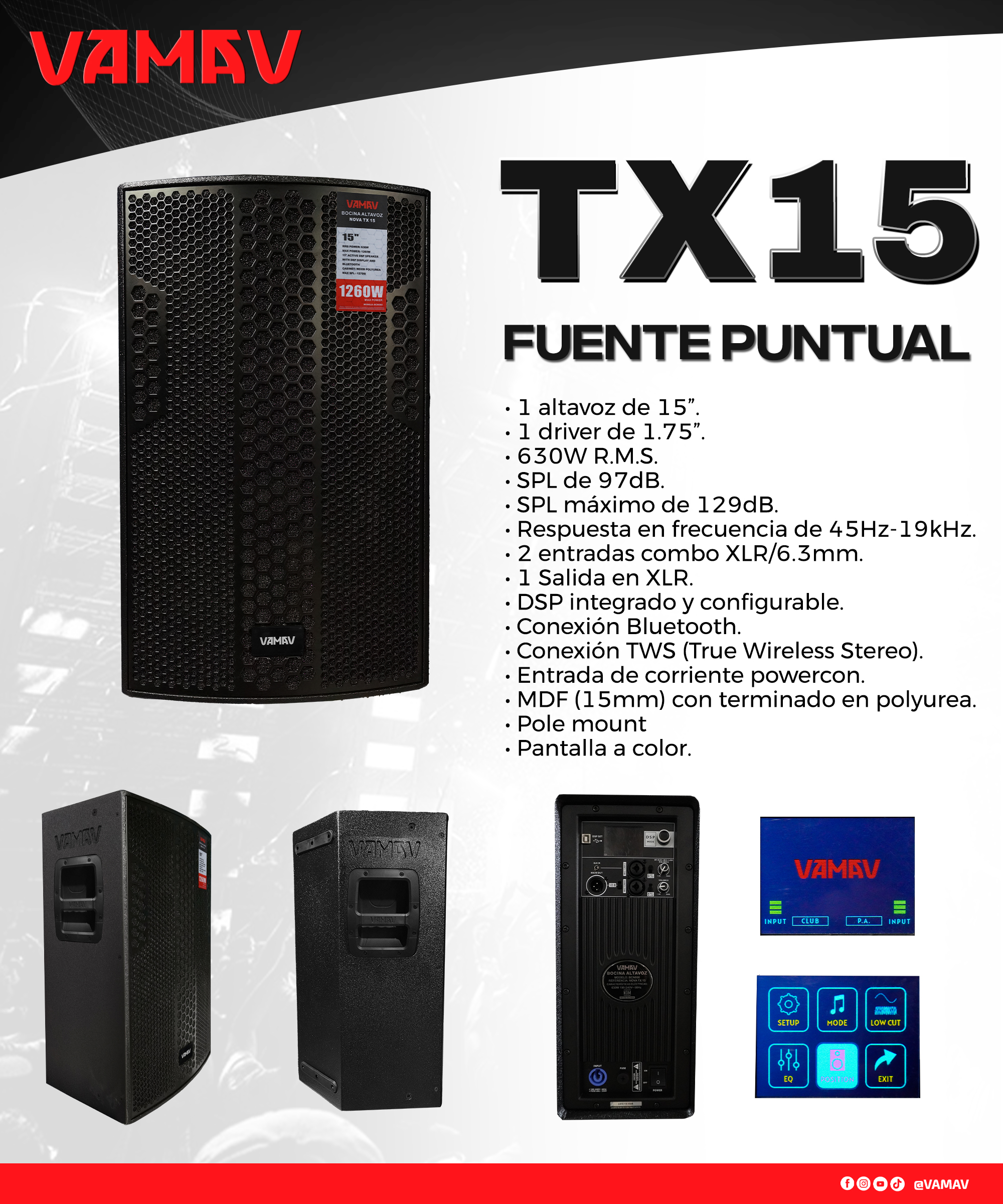 Ficha técnica VAMAV TX15