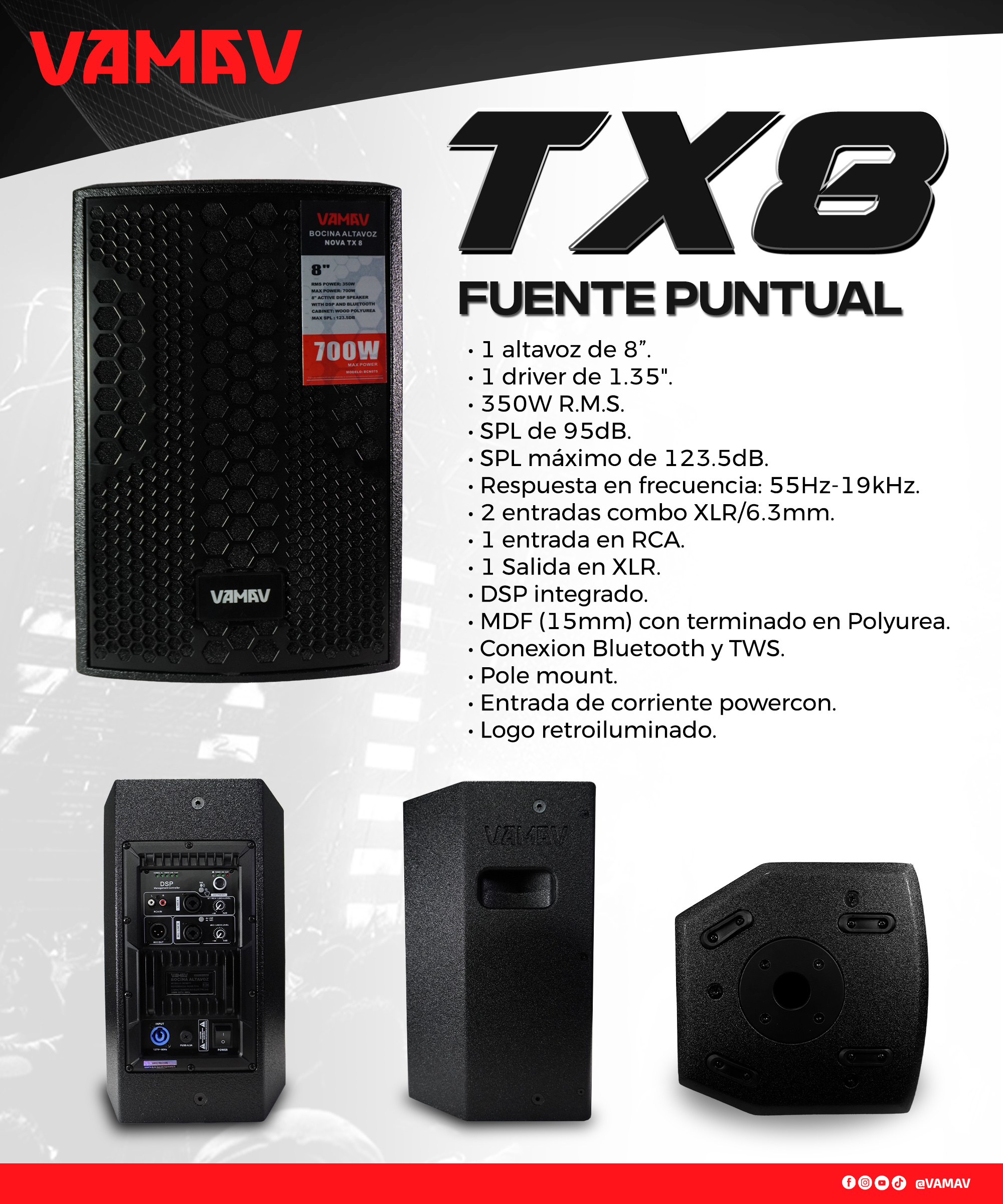 Ficha técnica VAMAV TX8