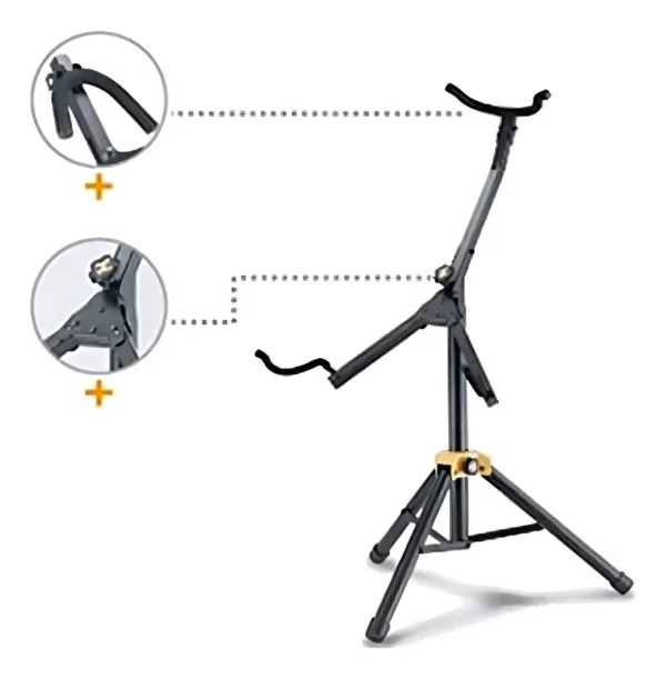 Soporte para Saxofón Barítono Hercules DS551B con Sistema AGS