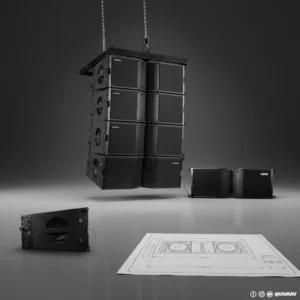 Arreglo Lineal Profesional Vamav VXT 208, 2 Altavoces de 8 pulgadas 1 Driver de 3 pulgadas, 500W RMS