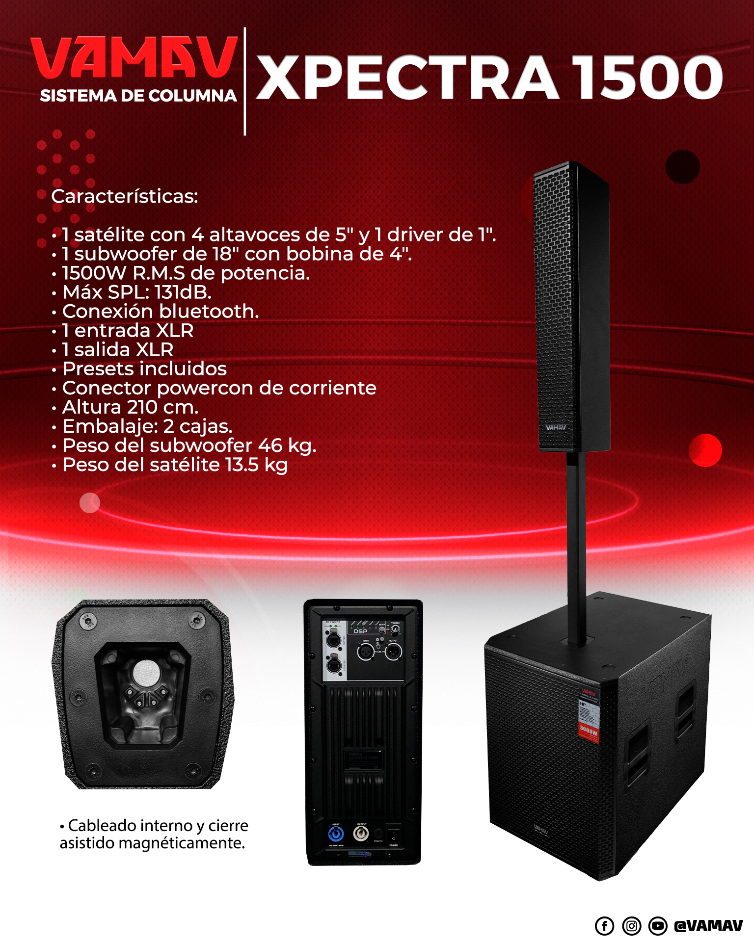 Ficha técnica VAMAV XPECTRA 1500