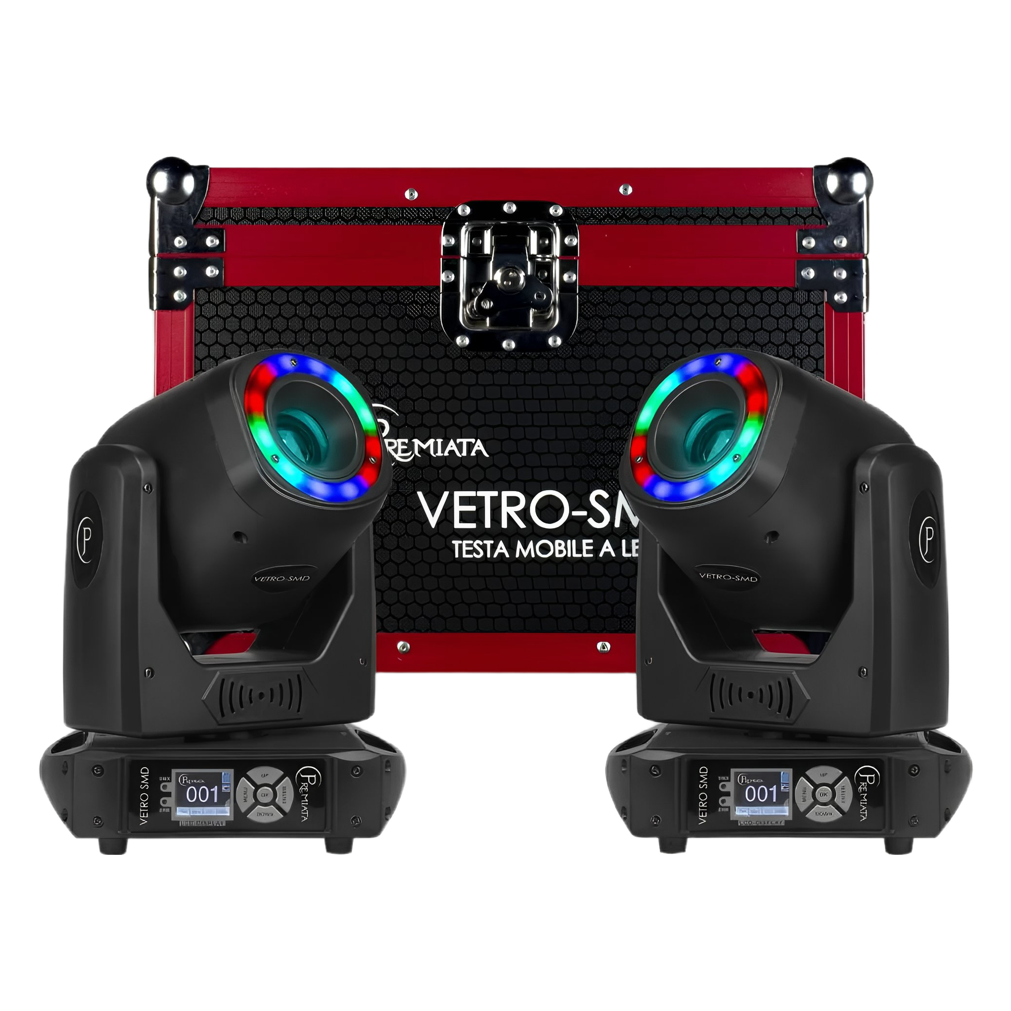 Cabeza Móvil LED 100 W Premiata VETRO-SMD (2 en Case)