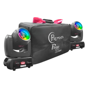 Cabeza Móvil Beam Premiata PICCOLO 1R BAG de 80W con Efecto Arcoíris