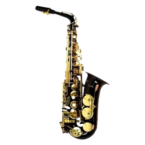 Saxofón Alto Silvertone Eb Negro Llaves Doradas SLSX020 Profesional