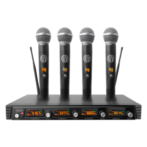 Paquete 4 Micrófonos Inalámbricos Steelpro UHF-907