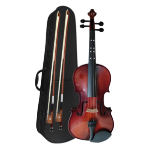 Violín Paris 4/4 Tapa Maciza Abeto Brillante Kit Deluxe MV012RS-4-4