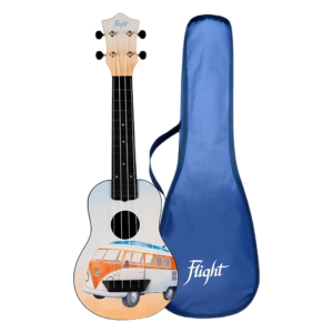 Ukulele Flight Soprano TUS-25 BUS Color Azul con estampado