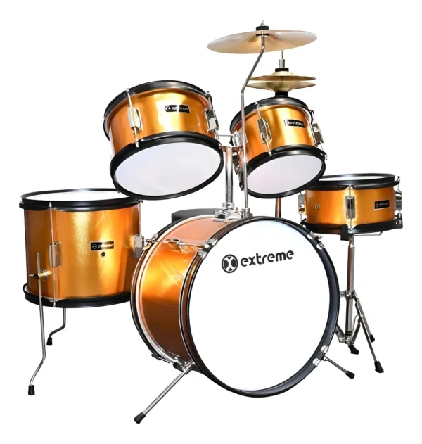 Batería Junior EXBT081 Extreme Naranja Metálico 5 Pzas Aro Negro