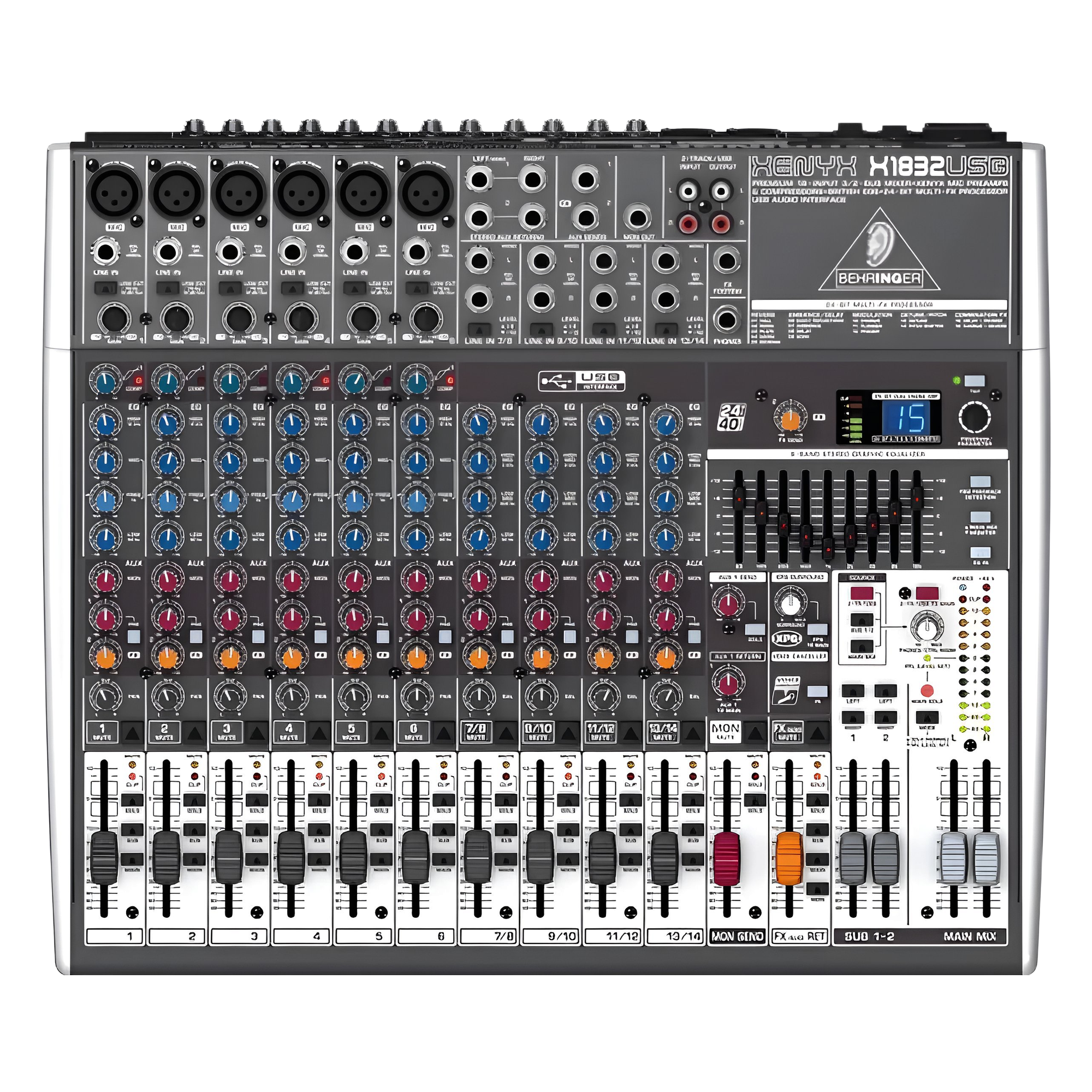 Mezcladora Análoga Behringer X1832USB con Interface Digital