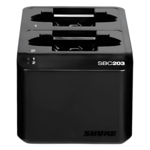Estación de Carga Shure SBC203-US para 2 Baterías de Sistemas SLX-D